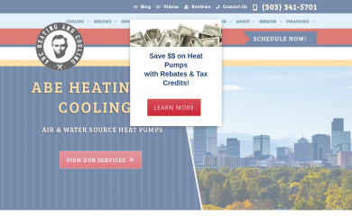 abeheatingandcooling.com screenshot