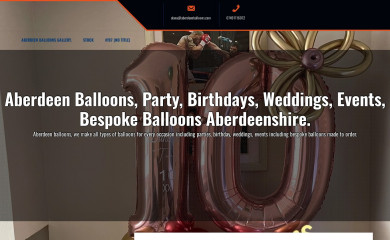 aberdeenballoons.com screenshot