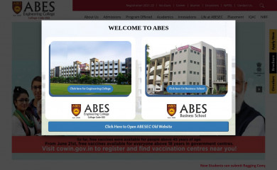 abes.ac.in screenshot
