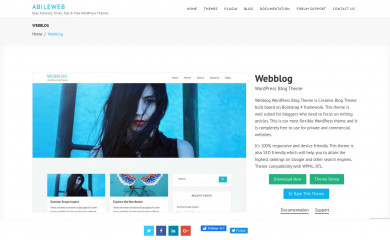 Webblog screenshot