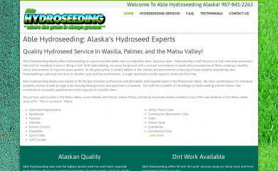 ablehydroseedingalaska.com screenshot