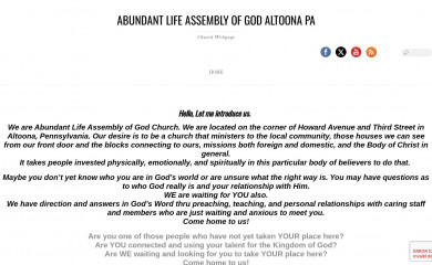 abundantlifealtoona.com screenshot