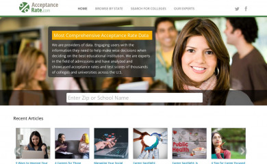 acceptancerate.com screenshot