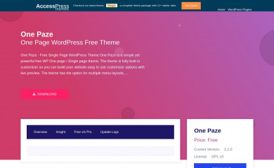 https://accesspressthemes.com/wordpress-themes/one-paze/ screenshot