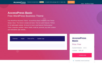 Accesspress Basic Child screenshot