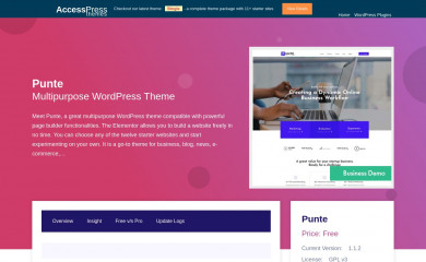 https://accesspressthemes.com/wordpress-themes/punte/ screenshot