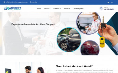 accidentclaimsupport.com.au screenshot