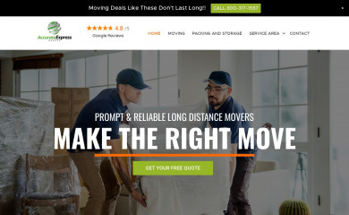 accurateexpressmovers.com screenshot