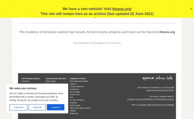 academyofurbanism.org.uk screenshot