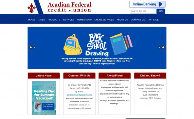 acadianfcu.org screenshot