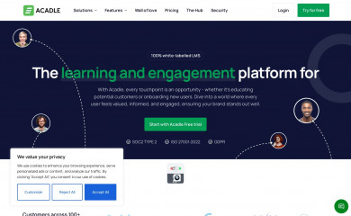 acadle.com screenshot
