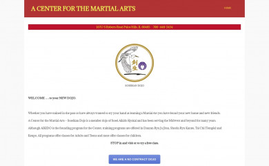 acenterforthemartialarts.com screenshot