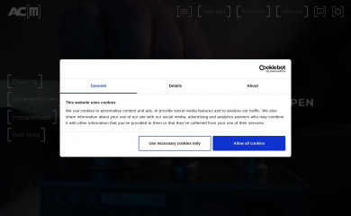 https://www.acm.ac.uk screenshot