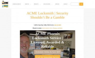 acmelocksmith.com screenshot
