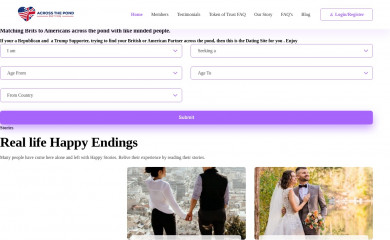 acrosstheponddating.com screenshot