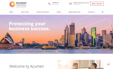 acumeninsurance.com.au screenshot