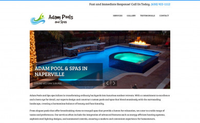 adampoolsandspas.com screenshot