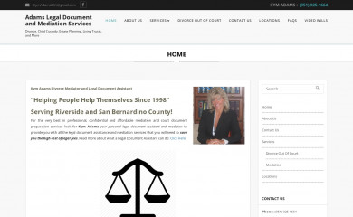 adamscourtservices.com screenshot