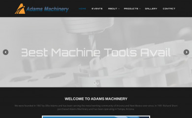 adamsmachineryaz.com screenshot