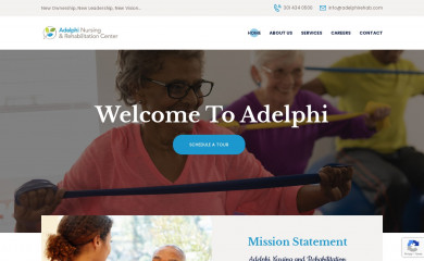 adelphirehab.com screenshot