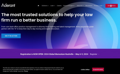 aderant.com screenshot