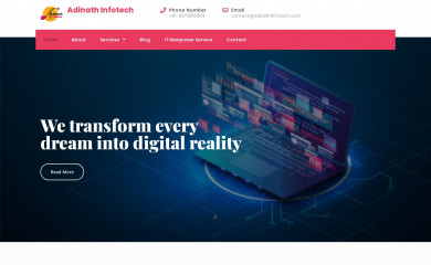 adinathinfotech.com screenshot