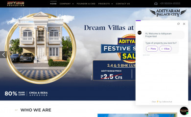 adityaramproperties.com screenshot