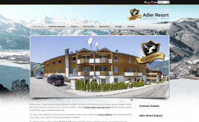 adlerresortkaprun.cz screenshot