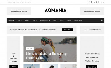 https://admania.userthemes.net screenshot