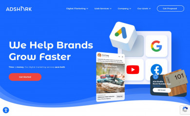 https://adsharkmarketing.com/ screenshot