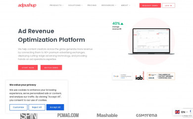 adpushup.com screenshot
