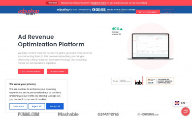 adpushup.com screenshot