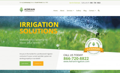 adrianirrigation.com screenshot