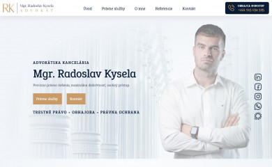 advokat-kysela.sk screenshot