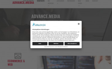 https://advance-media.de/ screenshot