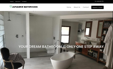 advancebathrooms.com.au screenshot