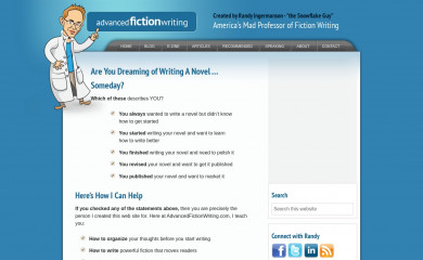 advancedfictionwriting.com screenshot