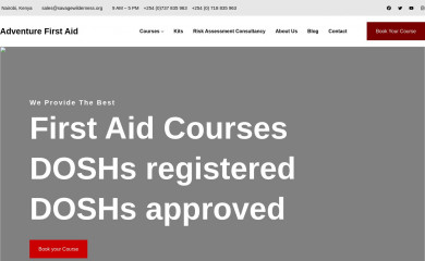 adventurefirstaid.co.ke screenshot