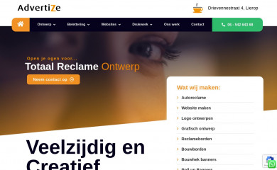 advertizereclame.nl screenshot