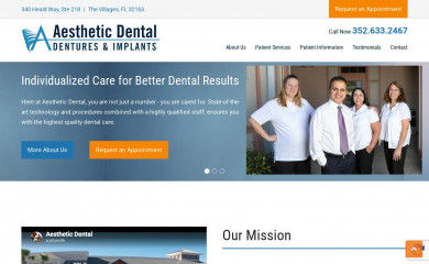aestheticdentures.com screenshot