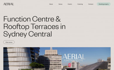 aerialutsfunctioncentre.com.au screenshot