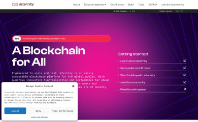 aeternity.com screenshot