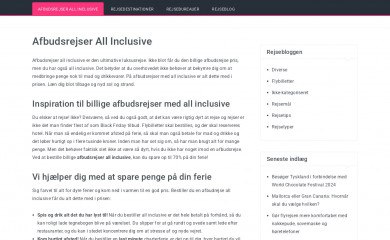 afbudsrejserallinclusive.dk screenshot