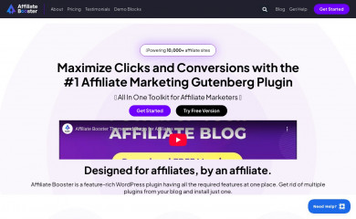 https://www.affiliatebooster.com/ screenshot