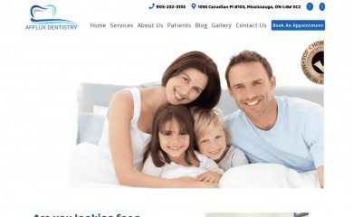 affluxdentistry.ca screenshot