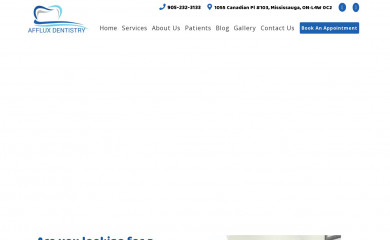 affluxdentistry.ca screenshot