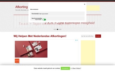 afkortingwoordenboek.nl screenshot