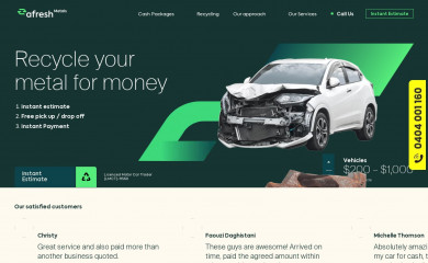 afreshmetals.com.au screenshot