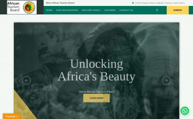 africantourismboard.africa screenshot