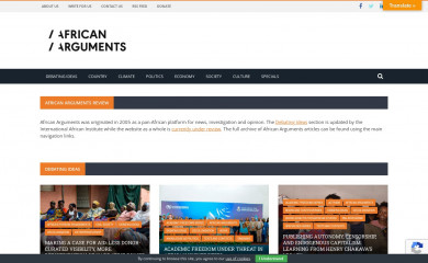 africanarguments.org screenshot